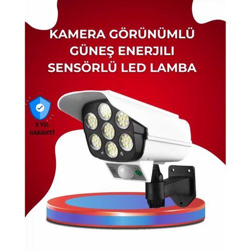Uzaktan Kumandalı Güneş Enerjili Led Güvenlik Lambası Kamera Tipi Hareket Sensörlü