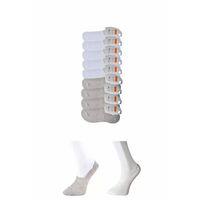 Gri ve Beyaz Erkek Babet Çorap 9 çift