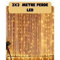 3x3 Metre Perde Led Işık Sıcak  Şelale Tasarım Dekoratif Aydınlatma