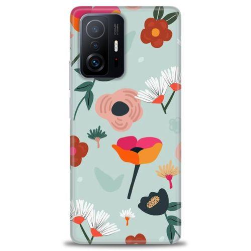 Xiaomi Mi 11T Kılıf HD Baskılı Kılıf - Çiçekli Dallar + Tam Ekran Koruyucu
