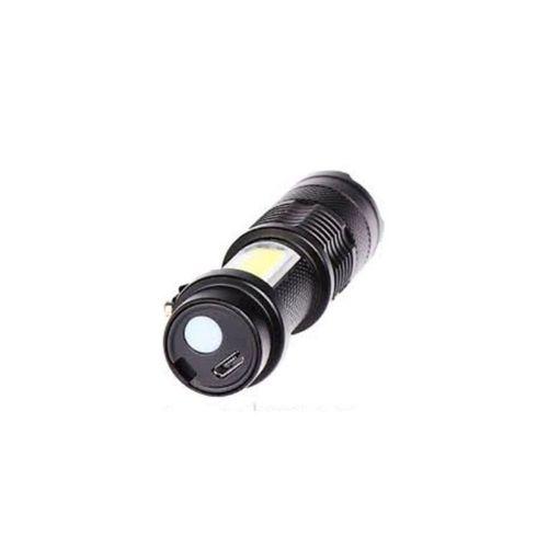 Şarjlı Led El Feneri - 14500 Pil Dahil, 4 Işık Modu, Mini Boy