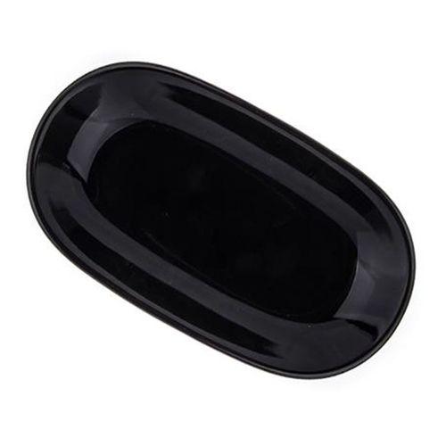 Porselen Kayık Sabunluk Siyah Renkli 15,5X9X2Cm