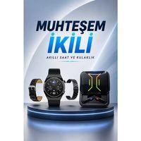 Dijital Göstergeli Bluetooth Kulaklık Ve Bildirim Görebilen Akıllı Saat Alarm Ve Titreşim