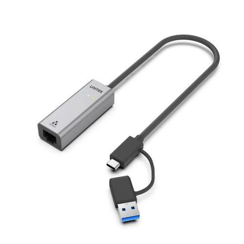 UNITEK HİBRİT USB-C/USB-A 2.5 GİGABİT ETHERNET ADAPTÖRÜ (U1313CGY01)