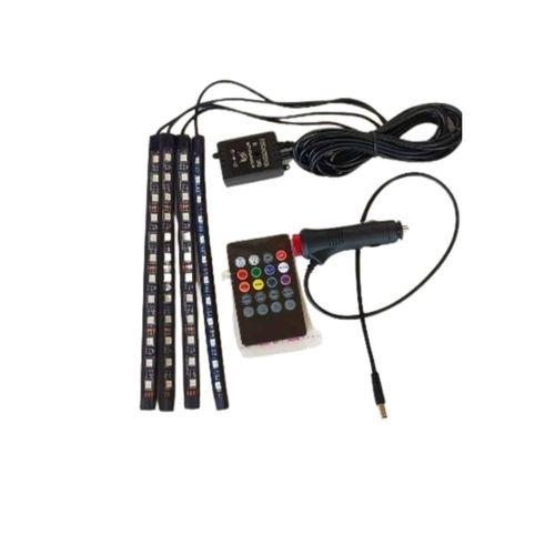 Araç İçi Ayak Altı Led 12 Led Işık Sese Müziğe Duyarlı Rgb Işıklı Aydınlatma Seti