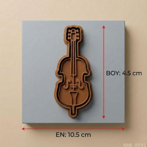 5Li Viyolonsel Figürlü Hamur Şekillendirici Kurabiye Kalıbı Oyun Hamuru Kalıbı 10 5 cm