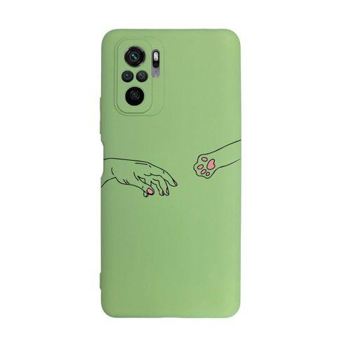 Xiaomi Redmi Note 10 Uyumlu Hand and Paw Desenli Premium Silikonlu Lansman Telefon Kılıfı