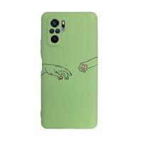 Xiaomi Redmi Note 10 Uyumlu Hand and Paw Desenli Premium Silikonlu Lansman Telefon Kılıfı