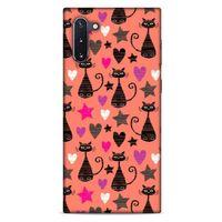 Lopard Samsung Galaxy Note 10 Uyumlu Kılıf Kediler (10) Full Koruma Kılıfı Kalpli Kedi