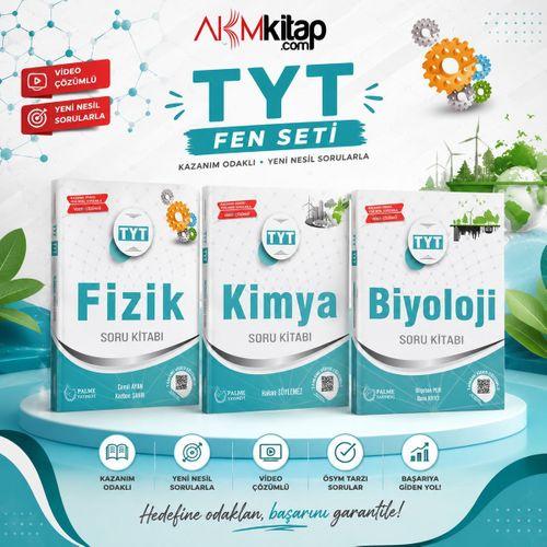 Palme Yayınları TYT Fizik Kimya ve Biyoloji Soru Bankası 3 Kitap Set