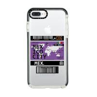 iPhone 7 Plus Casetify Mexico Ticket Desenli Anti Shock Premium Silikonlu Siyah Kenar Detaylı Telefo