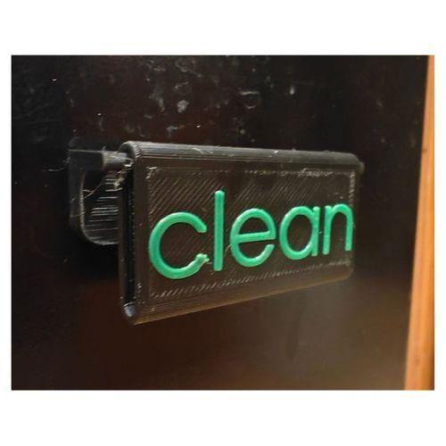 - Bulaşık Makinesi Temiz Kirli İşareti Yükseltilmiş Yazı Magnet Arka (Bu ürün Sadece Plastik parçadır - Almadan Önce Soru Sorabilirsiniz)