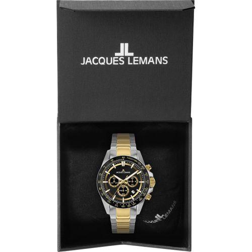 Jacques Lemans 1-2207D Liverpool Chronograph Quartz Çelik Altın/Gri 20 ATM 43 mm Erkek Kol Saati