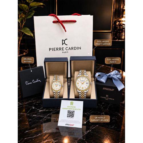 Pierre Cardin Bay ve Bayan Çiftlere Özel Tasarım Özel Kutu Ve Hediye Paketili Çift Kol Saati PC26.03