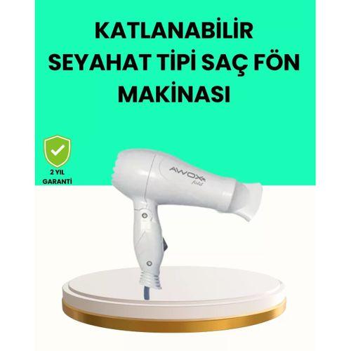 Katlanabilir Seyahat Tipi Saç Kurutma Makinesi Çift Kademeli Ayar