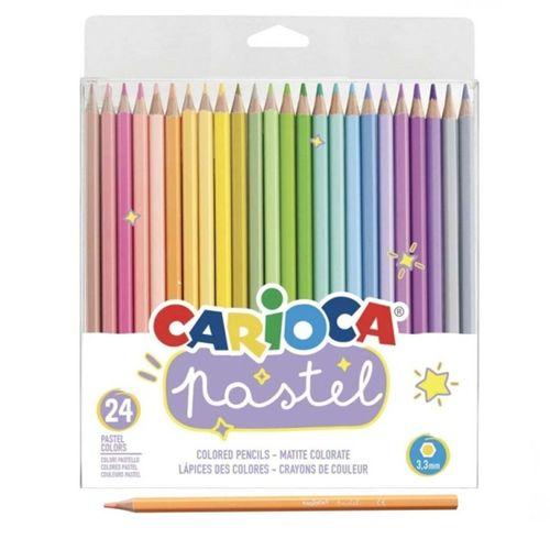 Pastel Renkli Kuru Boya Kalemi 24'lü