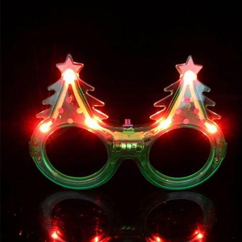 LED Işıklı Yılbaşı Çam Ağacı Gözlük - 1 Adet