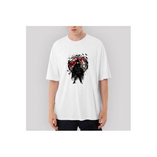 V for Vendetta Rose Oversize Beyaz Tişört