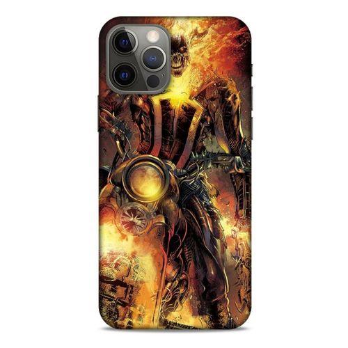 Apple iPhone 12 Pro Uyumlu Kılıf Motorsiklet (15) Antişok Kılıf Kurukafa