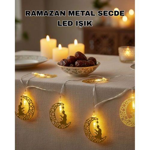 Ramazan Temalı Ay İçinde Secde Eden Adam Led Peri Işığı
