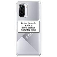 Xiaomi Poco F3 Kılıf HD Yazı Baskılı Silikon Arka Kapak - Yazı 14