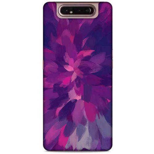 Samsung Galaxy A80 Uyumlu Kılıf Mor Delisi (43) Thin Fit Kılıf Yağlı Boya