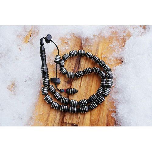 Oltu Taşı Kapsül Model Burgu Vida İşlemeli Tespih