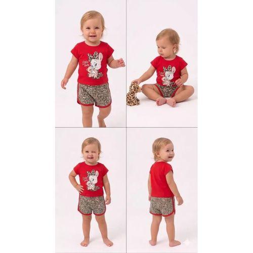 1/4 Yaş Leopar Tavşan Baskılı Çocuk Takımı