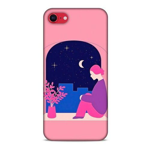 Apple iPhone SE 2020 Kılıf Depresyon (3) Kapak Lacivert Turuncu