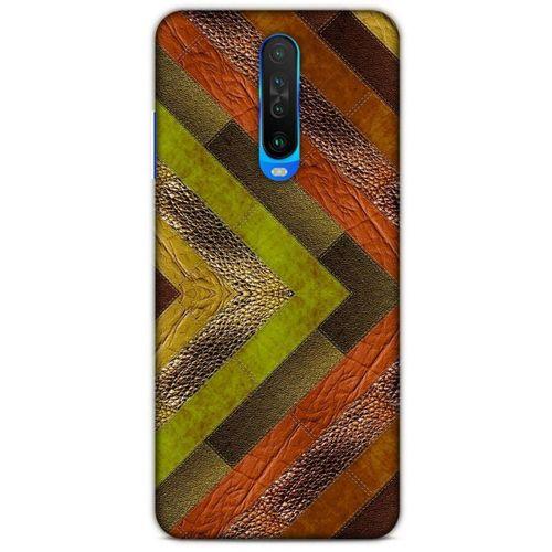 Xiaomi Redmi K30 Kılıf Patchwork (10) Full Koruma Kılıfı Yeşil Turuncu