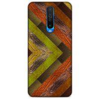 Xiaomi Redmi K30 Kılıf Patchwork (10) Full Koruma Kılıfı Yeşil Turuncu