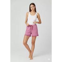 Bambu Fitilli Kadın Ev Şortu Bacak Dantel Detaylı Ev Giyim Pembe