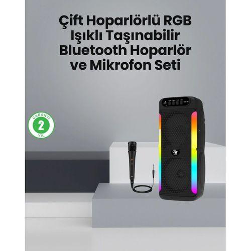 Taşınabilir Şarjlı Hoparlör Usb, Sd Kart, Aux Girişli