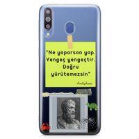 Samsung Galaxy M30 Kılıf Caps Aristophanes Arka Kapak Koruma Desenli Full Koruyucu