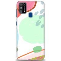 Samsung Galaxy M31 Kılıf HD Baskılı Kılıf - Benekli + Tam Ekran Koruyucu