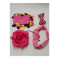 Renkli Desenli Taç Toka Bandana Set