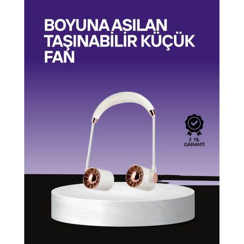 Boyun Askılı Katlanabilir Fan 1000 Mah Usb Şarjlı Taşınabilir