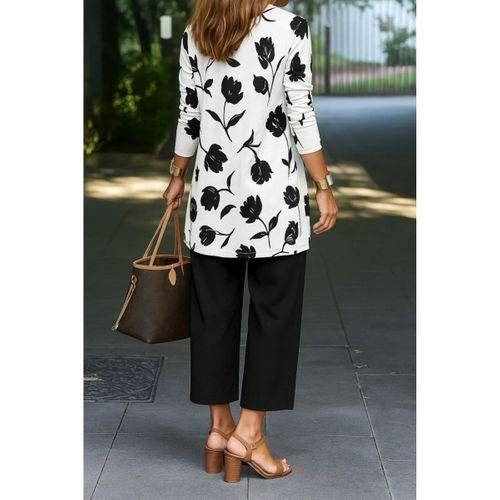 Kadın Uzun Kollu önü Açık Modal Ceket Kolsuz Viskon Iki Iplik Bluz Ve Pantolon üçlü Takım