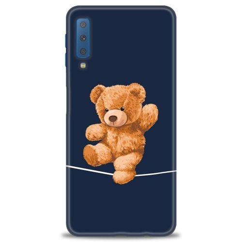 Samsung Galaxy A7 2018 Kılıf HD Baskılı Kılıf - İpteki Teddy + Tam Ekran Koruyucu