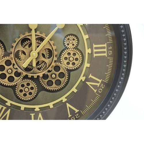 Yuvarlak Roma Rakamlı Spintime Yeşiloksit Çarklı Metal Duvar Saati