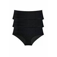 3 Adet Kadın Yüksek Bel Bato Külot Siyah