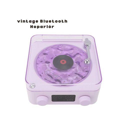 Retro Bluetooth Hoparlör Mor