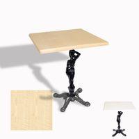 Dockers Çipa 1003 Döküm Ayak Kare Masa 80x80 cm - (Werzalit, Wermodin ve Allzalit Tabla) - Akçaağaç