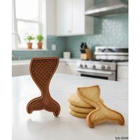 Çift Parça Balık Kuyruğu Kurabiye Kalıbı – Hamur Kesici, Şeker Hamuru ve Oyun Hamuru İçin