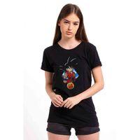 Anime Dragon Ball Baskılı Siyah Kadın Tshirt