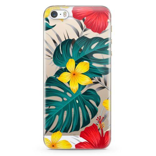 Apple iPhone 5s Kılıf Marmaris Çiçekleri Arka Kapak Koruma Desenli Full Koruyucu