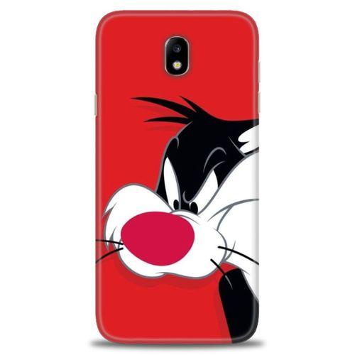 Samsung Galaxy J7 Pro / J730 Kılıf HD Baskılı Kılıf - Sylvester + Tam Ekran Koruyucu