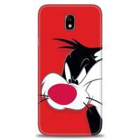 Samsung Galaxy J7 Pro / J730 Kılıf HD Baskılı Kılıf - Sylvester + Tam Ekran Koruyucu