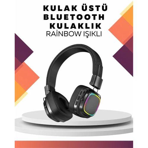Kablosuz Rgb Işıklı Katlanabilir Bluetooth Kulak Üstü Kulaklık