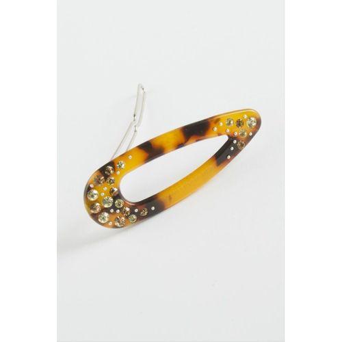 Oval Taşlı Klipsli Toka